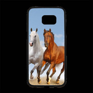 Coque Personnalisée Samsung S7 Edge Premium Duo de chevaux