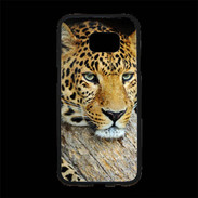Coque Personnalisée Samsung S7 Edge Premium portrait d'un léopard 50
