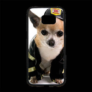 Coque Personnalisée Samsung S7 Edge Premium Chihuahua pompiers
