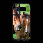 Coque Personnalisée Samsung S7 Edge Premium Jument et son poulain