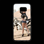 Coque Personnalisée Samsung S7 Edge Premium Moto cross sexy 