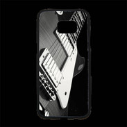 Coque Personnalisée Samsung S7 Edge Premium Guitare en noir et blanc