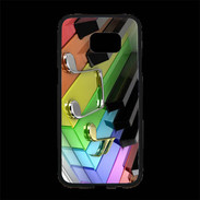 Coque Personnalisée Samsung S7 Edge Premium Rainbow piano