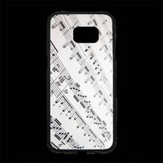Coque Personnalisée Samsung S7 Edge Premium Page de notes musicales