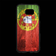 Coque Personnalisée Samsung S7 Edge Premium Drapeau Portugal imitation bois