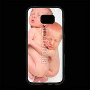 Coque Personnalisée Samsung S7 Edge Premium Duo de bébés qui dorment