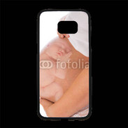 Coque Personnalisée Samsung S7 Edge Premium Femme enceinte avec bébé dans le ventre