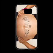 Coque Personnalisée Samsung S7 Edge Premium Femme enceinte ventre 