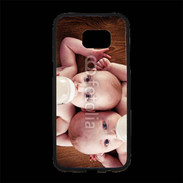Coque Personnalisée Samsung S7 Edge Premium Bébés avec biberons