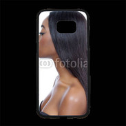 Coque Personnalisée Samsung S7 Edge Premium Femme metisse noire 2