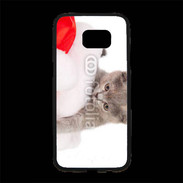 Coque Personnalisée Samsung S7 Edge Premium Chaton Noël