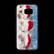 Coque Personnalisée Samsung S7 Edge Premium 3 chatons Noël