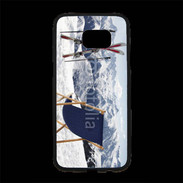 Coque Personnalisée Samsung S7 Edge Premium transat et skis neige