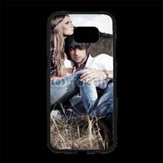 Coque Personnalisée Samsung S7 Edge Premium Hippie amoureux et tranquile