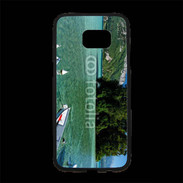 Coque Personnalisée Samsung S7 Edge Premium Barques sur le lac d'Annecy