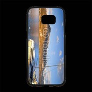 Coque Personnalisée Samsung S7 Edge Premium Bateau sur le Lac d'Annecy 