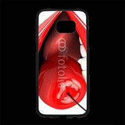 Coque Personnalisée Samsung S7 Edge Premium Cerise et bouche 2