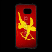 Coque Personnalisée Samsung S7 Edge Premium Cupidon sur fond rouge
