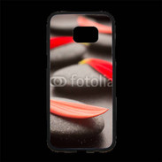 Coque Personnalisée Samsung S7 Edge Premium Galet et pétales