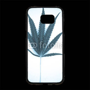 Coque Personnalisée Samsung S7 Edge Premium Marijuana en bleu et blanc