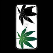Coque Personnalisée Samsung S7 Edge Premium Double feuilles de cannabis