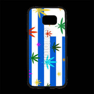 Coque Personnalisée Samsung S7 Edge Premium Drapeau Uruguay cannabis