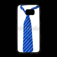 Coque Personnalisée Samsung S7 Edge Premium Cravate bleue