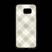 Coque Personnalisée Samsung S7 Edge Premium Effet écossais beige clair