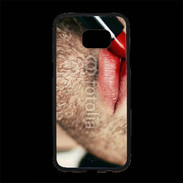 Coque Personnalisée Samsung S7 Edge Premium bouche homme rouge