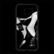 Coque Personnalisée Samsung S7 Edge Premium Escarpin blanc sur piano