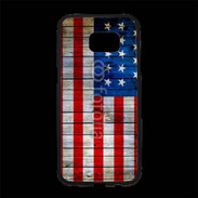 Coque Personnalisée Samsung S7 Edge Premium Drapeau USA Vintage