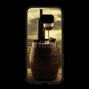 Coque Personnalisée Samsung S7 Edge Premium Vin rouge et paysage viticole