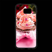 Coque Personnalisée Samsung S7 Edge Premium Cupcake et ruban rose