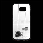 Coque Personnalisée Samsung S7 Edge Premium Bateau sur un lac