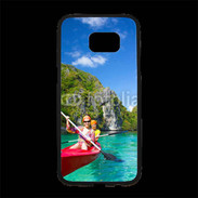 Coque Personnalisée Samsung S7 Edge Premium Kayak dans un lagon