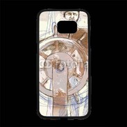 Coque Personnalisée Samsung S7 Edge Premium Illustration d'un capitaine de bateau