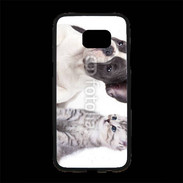 Coque Personnalisée Samsung S7 Edge Premium Duo chien et chat
