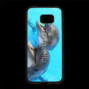 Coque Personnalisée Samsung S7 Edge Premium Duo de dauphins