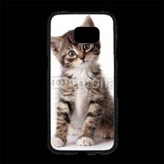 Coque Personnalisée Samsung S7 Edge Premium Chaton gris 3