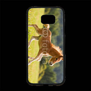 Coque Personnalisée Samsung S7 Edge Premium Poulain dans un champs