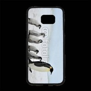 Coque Personnalisée Samsung S7 Edge Premium Famille de Pingouin Empereur
