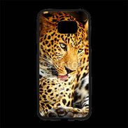 Coque Personnalisée Samsung S7 Edge Premium Portrait de léopard