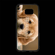 Coque Personnalisée Samsung S7 Edge Premium Chiot labrador golden 2