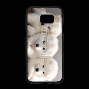 Coque Personnalisée Samsung S7 Edge Premium Chiot japonais blanc