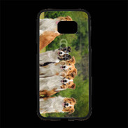 Coque Personnalisée Samsung S7 Edge Premium Groupe de 5 chiens Border Collie