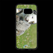 Coque Personnalisée Samsung S7 Edge Premium Chiot blanc et gris 1