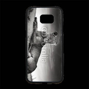 Coque Personnalisée Samsung S7 Edge Premium Lionne sur une dune
