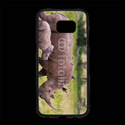 Coque Personnalisée Samsung S7 Edge Premium Rhinocéros et son petit