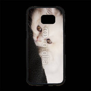 Coque Personnalisée Samsung S7 Edge Premium Chat persan blanc 5