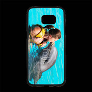 Coque Personnalisée Samsung S7 Edge Premium Bisou de dauphin